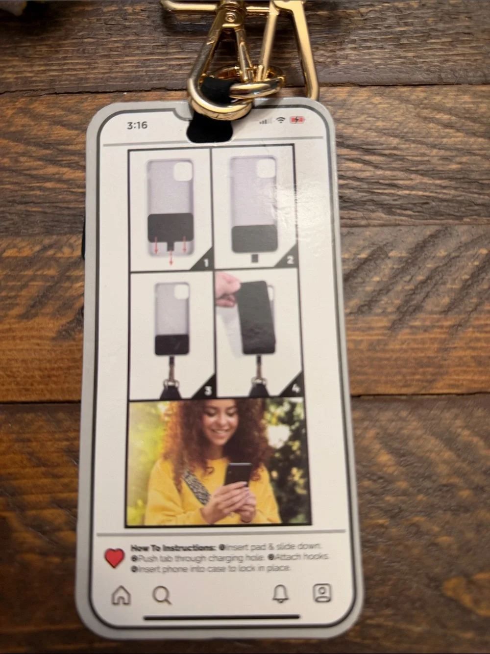 💛💛💛 NWT Universal Crossbody Phone Lanyard Strap Yellow Chevron 💛💛💛